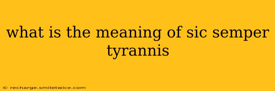 what is the meaning of sic semper tyrannis