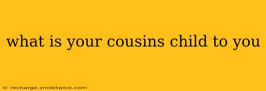 what is your cousins child to you
