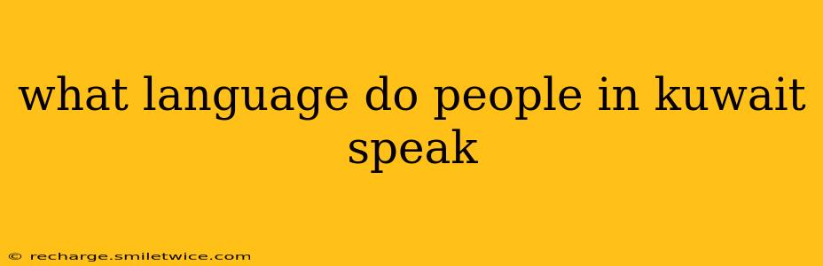 what language do people in kuwait speak