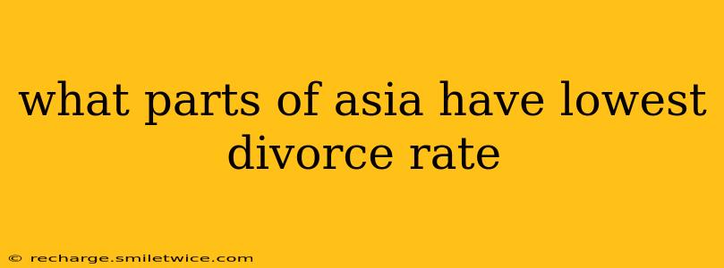 what parts of asia have lowest divorce rate