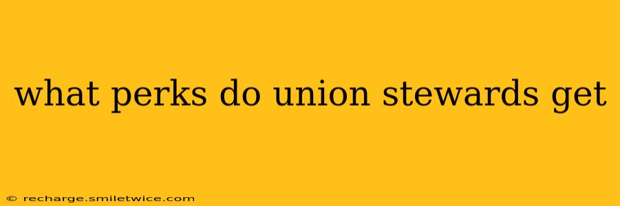 what perks do union stewards get