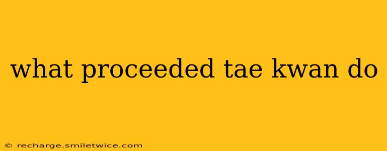 what proceeded tae kwan do