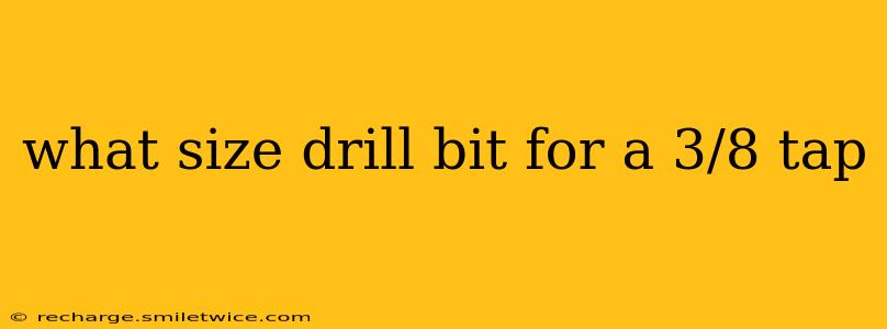 what size drill bit for a 3/8 tap