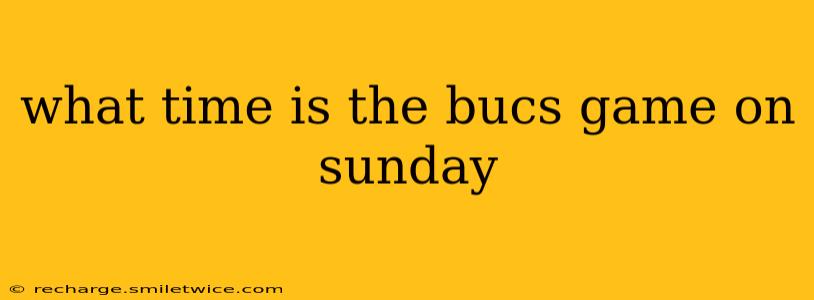 what time is the bucs game on sunday