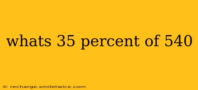 whats 35 percent of 540