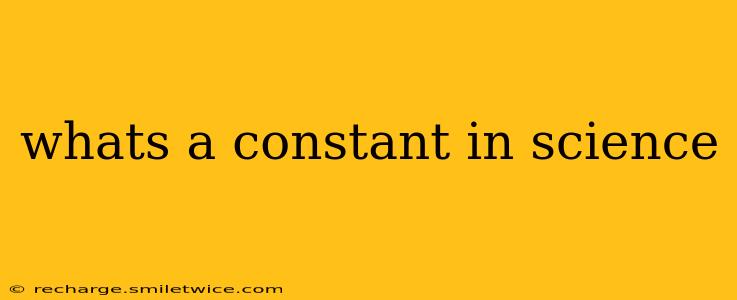 whats a constant in science