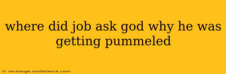 where did job ask god why he was getting pummeled