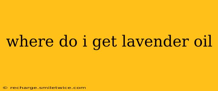 where do i get lavender oil