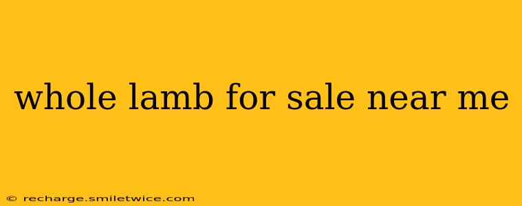 whole lamb for sale near me