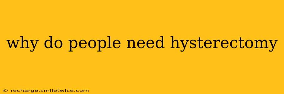 why do people need hysterectomy