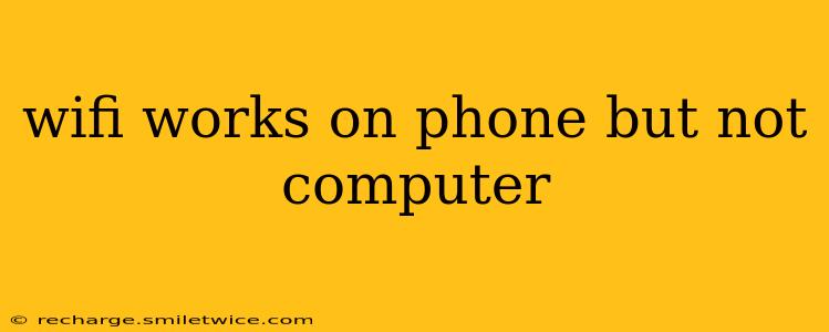wifi works on phone but not computer