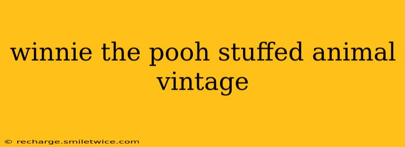 winnie the pooh stuffed animal vintage