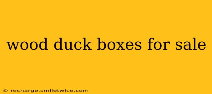 wood duck boxes for sale