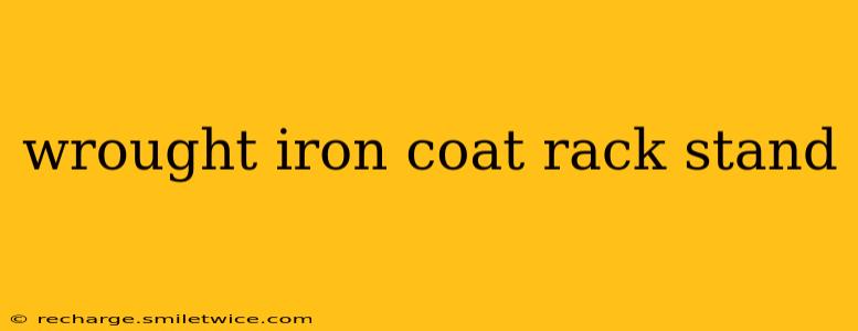 wrought iron coat rack stand